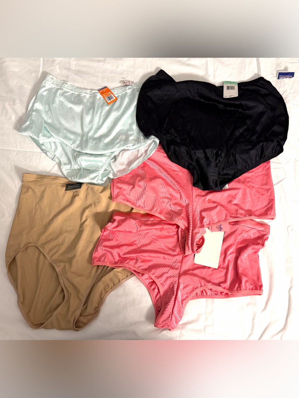 Women’s High-Waist Briefs Pack - Black, Pink, Nude, Mint bundle Size 3X
